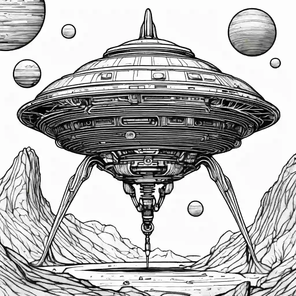 Alien Probes coloring pages
